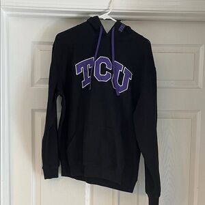 TCU Black & Purple Hoodie with Drawstring